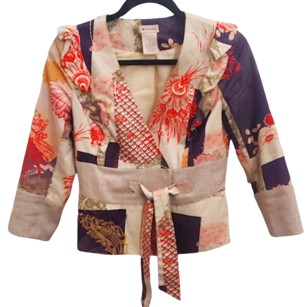 Anthropologie Multicolor Floral Blazer - Picture 2 of 7